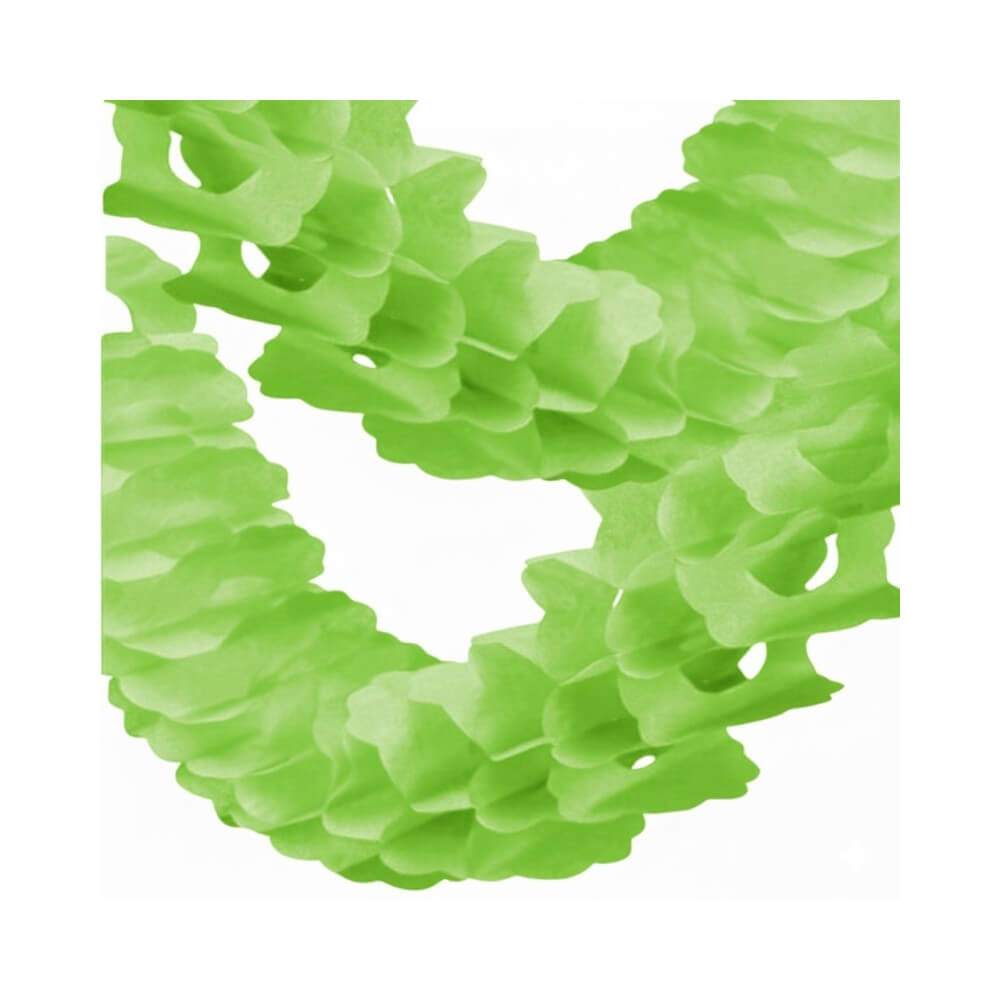 Guirlande Zinnia 4 m Vert Pomme – Décoration Festive - 03201VO - Guirlandes en Papier