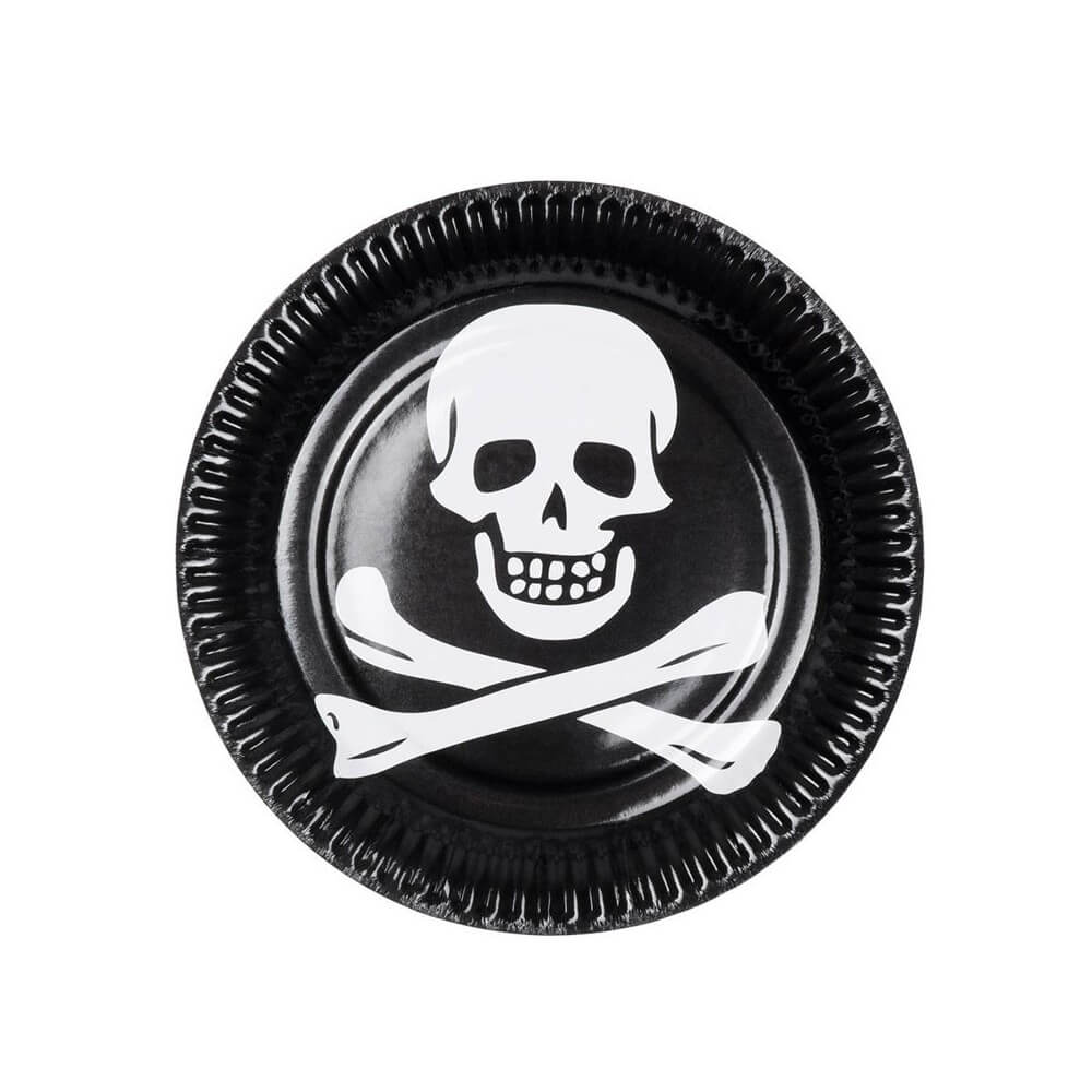 10 Assiettes Pirates Classique 23 cm - B74267 - Vaisselle en carton & bois