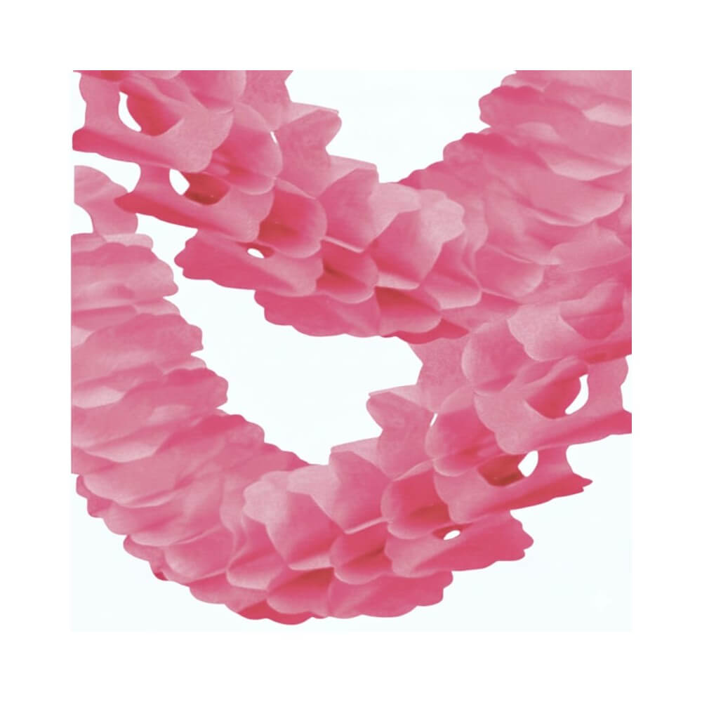 Guirlande Zinnia 4 m Rose – Décoration Festive - 03201RO - Guirlandes en Papier