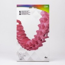 Guirlande Zinnia 4 m Rose – Décoration Festive - 03201RO - Guirlandes en Papier