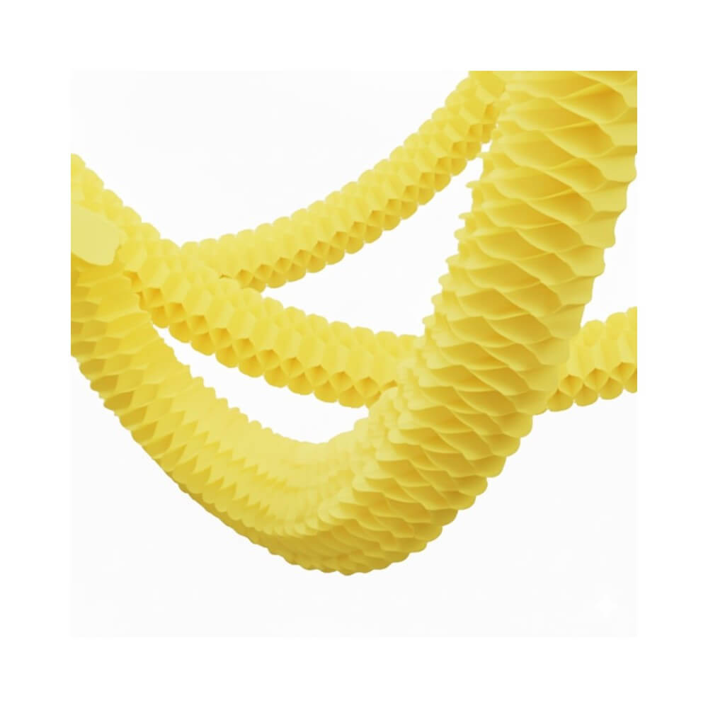 Lot 3 Guirlandes Boa 2 m Jaune – Décoration Festive - 03101JA - Guirlandes en Papier
