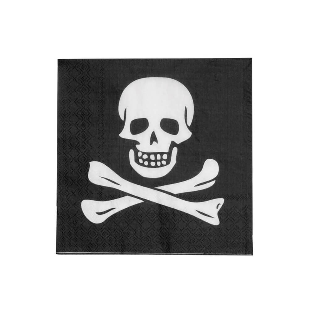 20 Serviettes Papier Pirates 33x33 cm - B74269 - Serviettes kraft