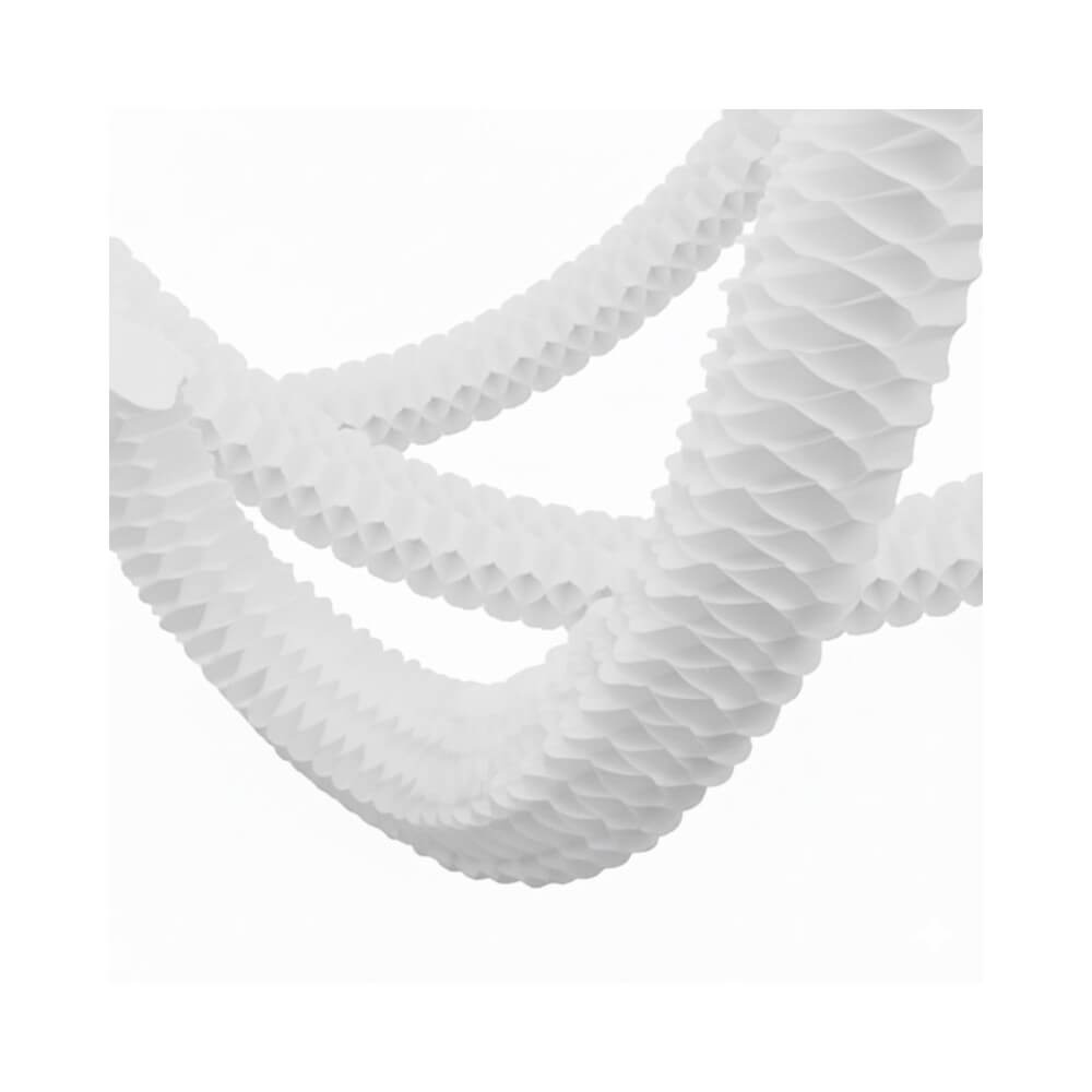 Lot 3 Guirlandes Boa 2 m Blanc – Décoration Chic - 03101BL - Guirlandes en Papier