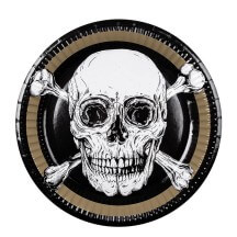 10 Assiettes papier Pirates 23 cm - B74211 - Assiettes en carton & bois