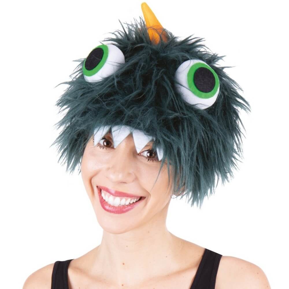 Chapeau Monstre Velu Vert Foncé Adulte - 22944 - Chapeaux