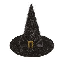Chapeau de Sorcière Noir Brillant Adulte - 23149 - Chapeaux