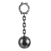 Boulet de Prisonnier avec Chaîne 53 cm – Accessoire Déguisement - B00613 - Armes factices