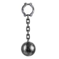 Boulet de Prisonnier avec Chaîne 53 cm – Accessoire Déguisement - B00613 - Armes factices