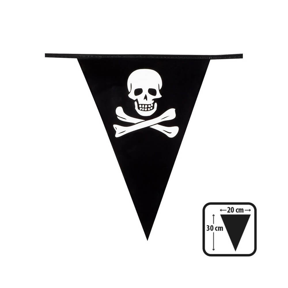 Guirlande 15 Fanions Pirate 6 m – 30 x 20 cm - B74160 - Guirlandes à Fanions