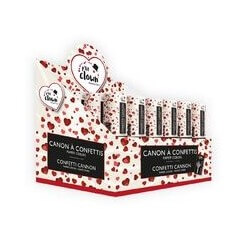 Canon à confettis 20 cm Cœurs rouges - 93004 - Canons à confettis