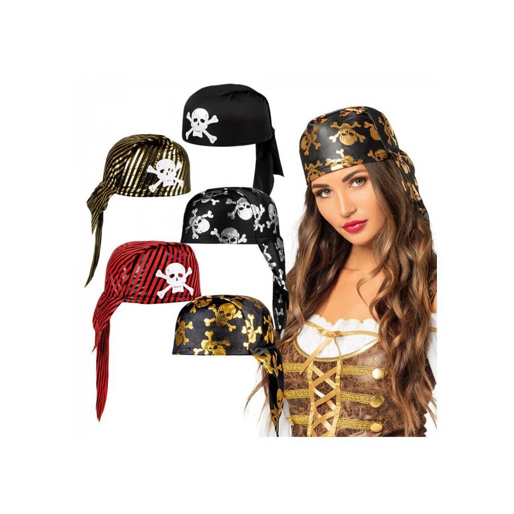 Casquette Pirate Alex – 5 Modèles Assortis (Prix Unitaire) - B81930 - Chapeaux