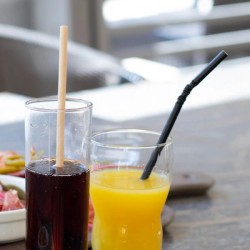 Pailles Flexibles en Carton Noir 20 cm Ø 6 mm – Biodégradables FSC – Boîte de 250 - 57P002 - Pailles, Pics & Agitateurs