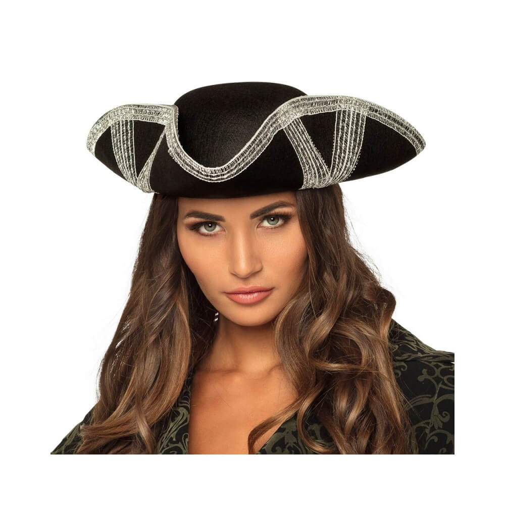 Chapeau Pirate Royal Fortune Argent - B04015 - Chapeaux