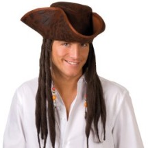 Chapeau de pirate Dirty Joe avec cheveux long - B81914 - Chapeaux