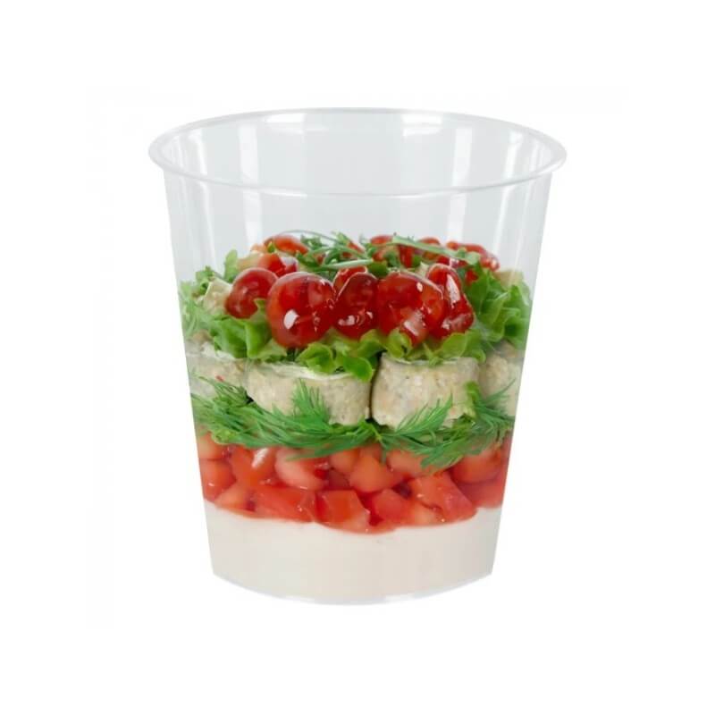 Verrine Ronde Réutilisable Transparente 5 cL – Plastique PS – Lot de 100 - 53V010 - Verrines & contenants apéritifs