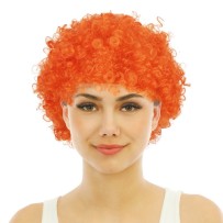 Perruque courte frisée - orange - 68100 - Perruques