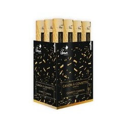 Canon à confettis 40 cm Or - 93005 - Canons à confettis