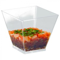 Verrine Mini Cube Réutilisable Transparente 6 cL – Plastique PS – Lot de 20 - 53V011 - Verrines & contenants apéritifs
