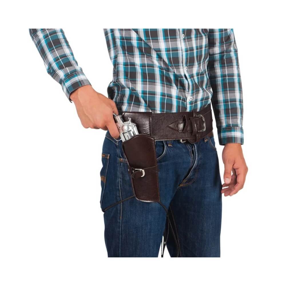 Set Holster Cowboy – Étui et Ceinture 110 cm - B00579 - Armes factices