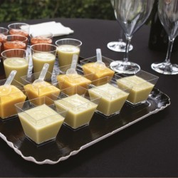 Verrine Mini Cube Réutilisable Transparente 6 cL – Plastique PS – Lot de 20 - 53V011 - Verrines & contenants apéritifs