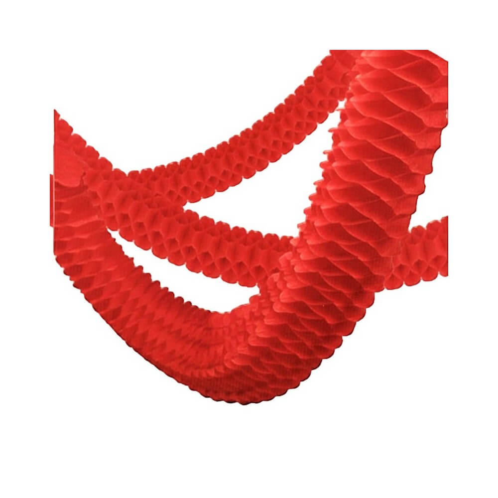 Lot 3 Guirlandes Boa 2 m Rouge – Décoration Festive - 03101RG - Guirlandes en Papier