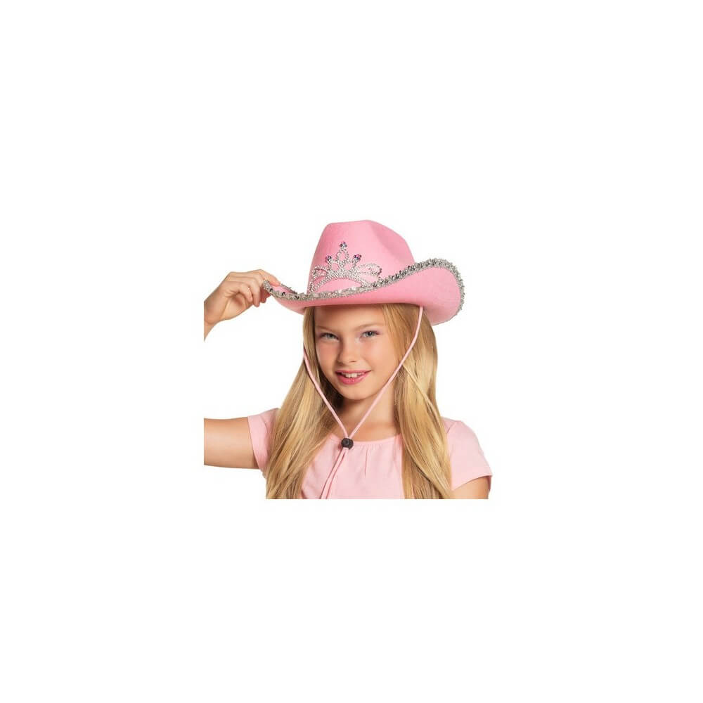 Chapeau Cowgirl Junior Rose – Déguisement Western Enfant - B04104 - Chapeaux