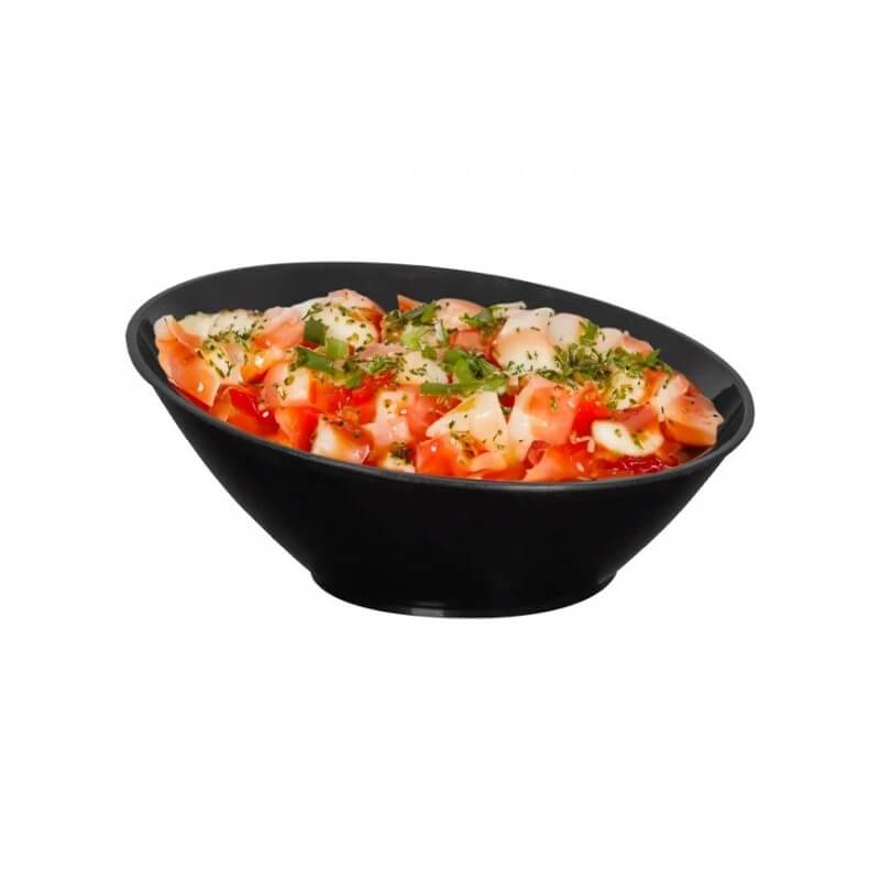 Verrine Ovale Réutilisable Noire 8 cL – Plastique PS – Lot de 50 - 53V009 - Verrines & contenants apéritifs