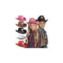 Chapeau Shérif Junior – 5 Couleurs Assorties Western - B04110 - Chapeaux