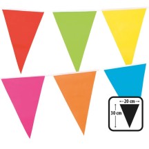 Guirlande 20 Fanions Plastique Multicolore 10 m – 20x30 cm - 06009 - Guirlandes à Fanions