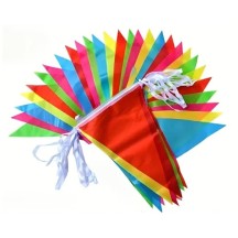 Guirlande 18 Fanions XXL Plastique 45x30 cm Multicolore 10 m - 0610 - Guirlandes à Fanions