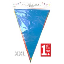 Guirlande 18 Fanions XXL Plastique 45x30 cm Multicolore 10 m - 0610 - Guirlandes à Fanions