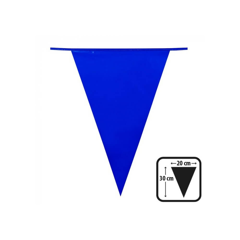 Guirlande 20 Fanions PE Bleu Foncé 10 m – 30x20 cm - B74755 - Guirlandes à Fanions