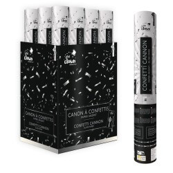 Canon à confettis 40 cm Argent - 93006 - Canons à confettis