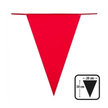 Guirlande 20 Fanions PE Rouge 10 m – 30x20 cm - B74752 - Guirlandes à Fanions