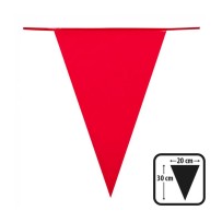 Guirlande 20 Fanions PE Rouge 10 m – 30x20 cm - B74752 - Guirlandes à Fanions