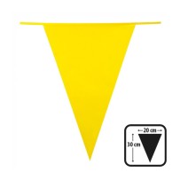 Guirlande 20 Fanions PE Jaune 10 m – 30x20 cm - B74753 - Guirlandes à Fanions