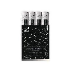 Canon à confettis 40 cm Argent - 93006 - Canons à confettis