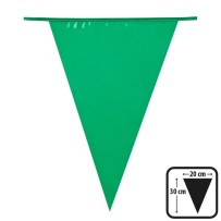 Guirlande 20 Fanions PE Vert 10 m – 30x20 cm - B74754 - Guirlandes à Fanions