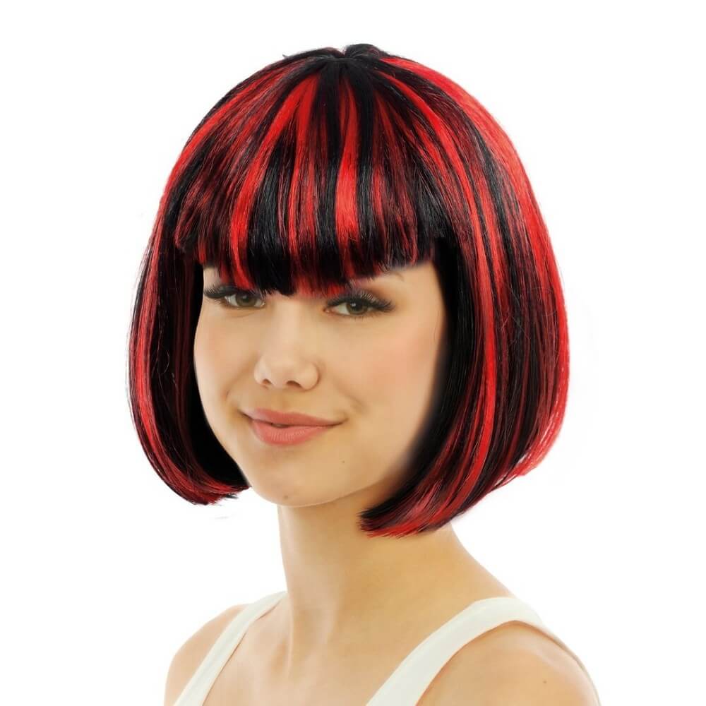 Perruque vampiresse - noir et rouge - 68999 - Perruques