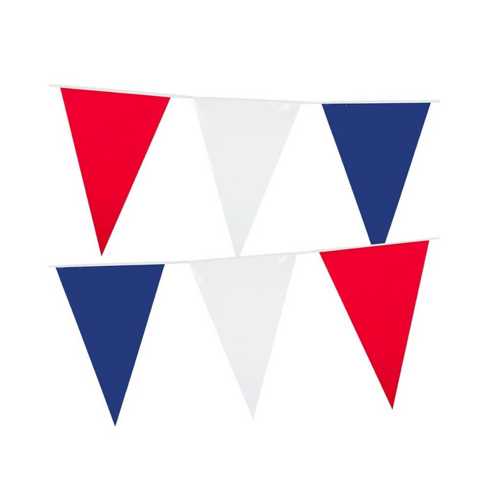 Guirlande PE XXL 18 Fanions 45x30 cm Tricolore 10 m - B74791 - Guirlandes à Fanions