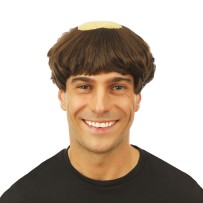 Perruque moine dégarni - marron - 69079 - Perruques