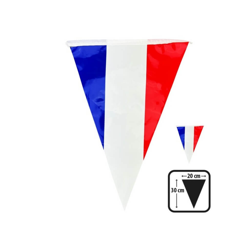 Guirlande 20 Fanions BBR Recto-Verso 10 m – 20x30 cm - 25922RV - Guirlandes à Fanions