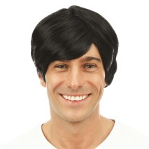 Perruque courte raide - noir - 81116 - Perruques