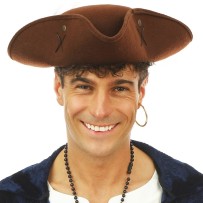 Chapeau de Pirate Marron Adulte - 23898 - Chapeaux