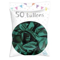 50 Ballons Latex Métal Nacré Turquoise 30 cm - 36238TU - Ballons latex