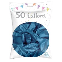 50 Ballons Latex Métal Nacré Bleu Ciel 30 cm - 36238CI - Ballons latex