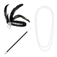 Set Flapper – Bandeau, Collier et Fume Cigarette - B64347 - Armes factices