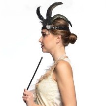 Set Flapper – Bandeau, Collier et Fume Cigarette - B64347 - Armes factices