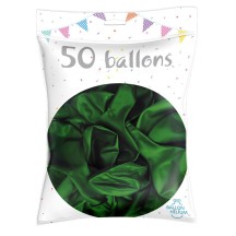 50 Ballons Latex Métal Nacré Vert Pomme 30 cm - 36238VO - Ballons latex