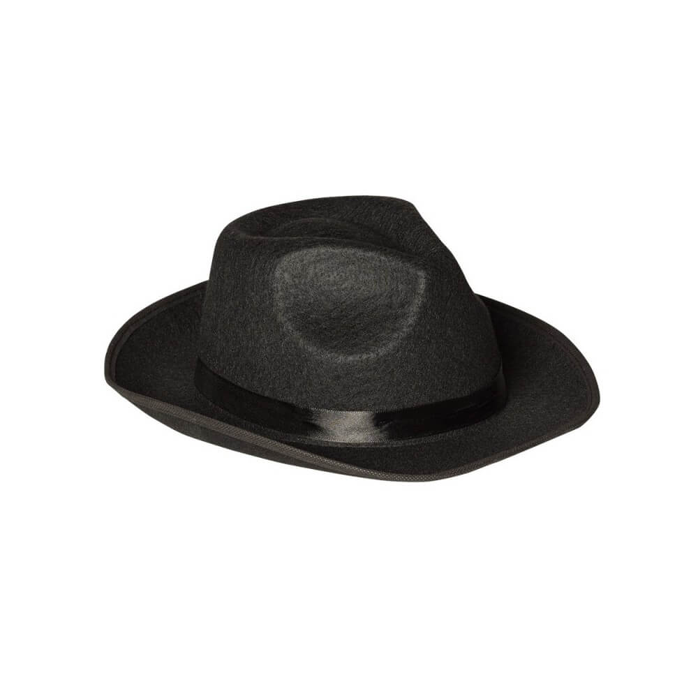 Chapeau Feutre Al Capone Noir – Style Gangster - B04000 - Chapeaux
